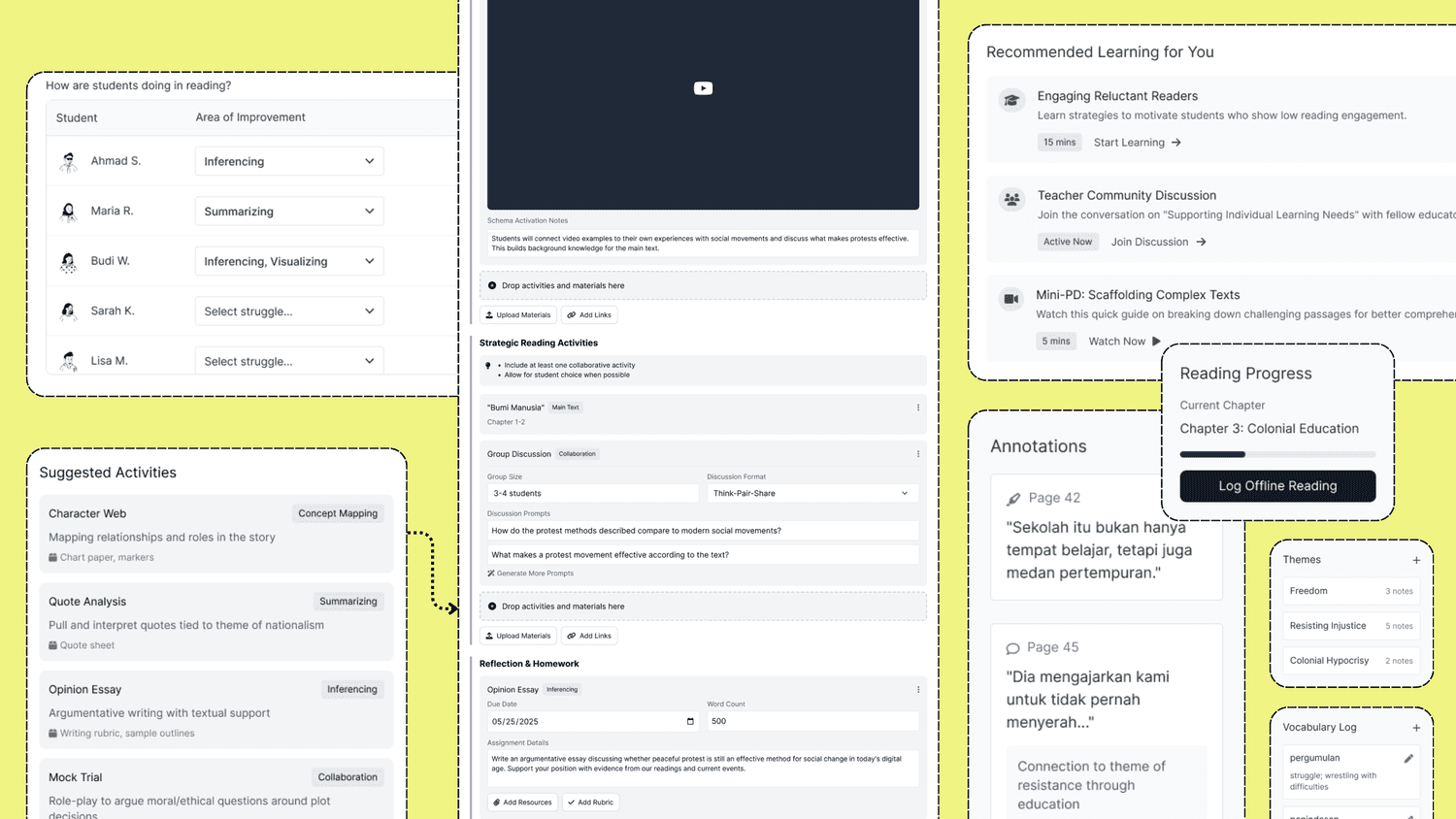 Designing a Digital Co-Instructor for Enhanced Reading Engagement